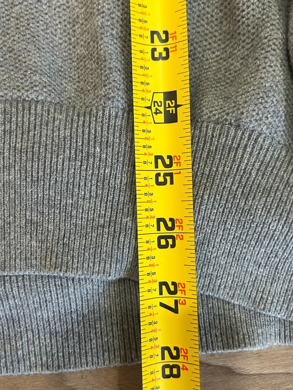 Polo Ralph Lauren Men's Gray Pima Cotton Quarter Zip Preppy Classic Sweater L - Picture 5 of 6
